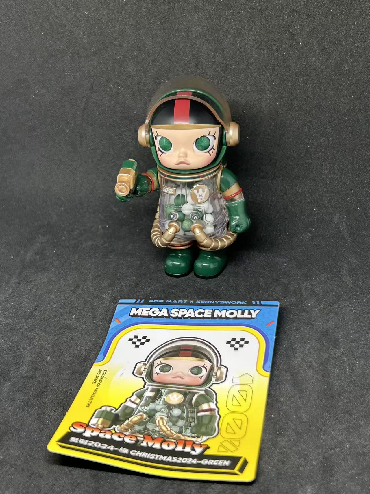 Christmas 2024(Green) - Space Molly 100% Series 4 - Popmart